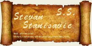 Stevan Stanisavić vizit kartica